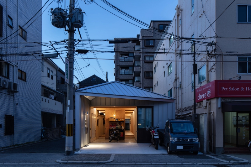 工具箱の家｜外観夜景