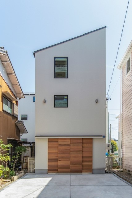 茶室のある３階建て住宅