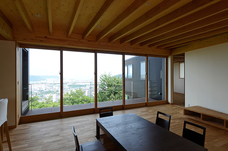 建具を閉めた大開口