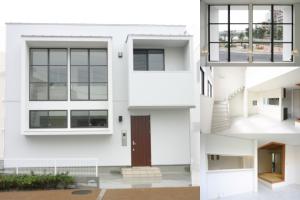 大画面借景の表庭がある郊外型２階建住宅