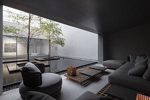 庭とアートが交わる大らかな家