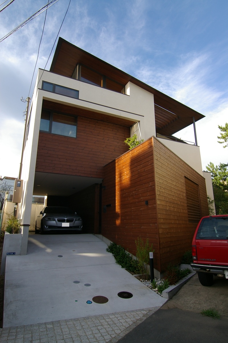 スキップフロアーで繋がる家