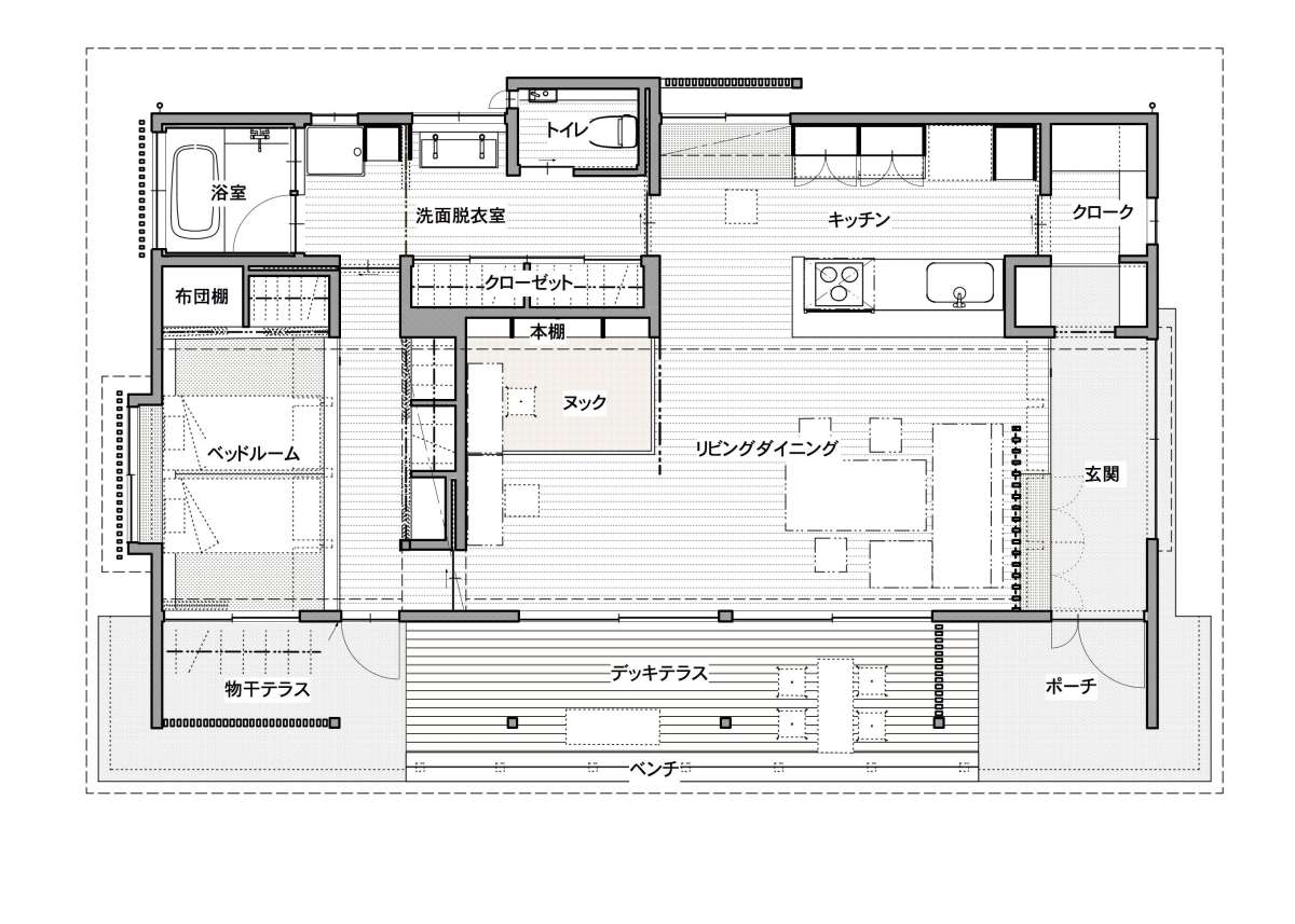 「小さく作って、広く住む」・・小さな平屋