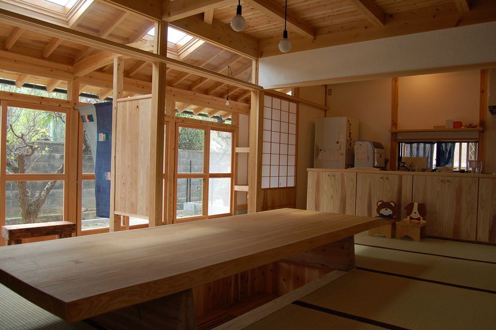 多用途ワンルーム志向の「木の家感」「手作り感」満載の室内